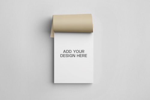 Realistic Notepad Free Mockup