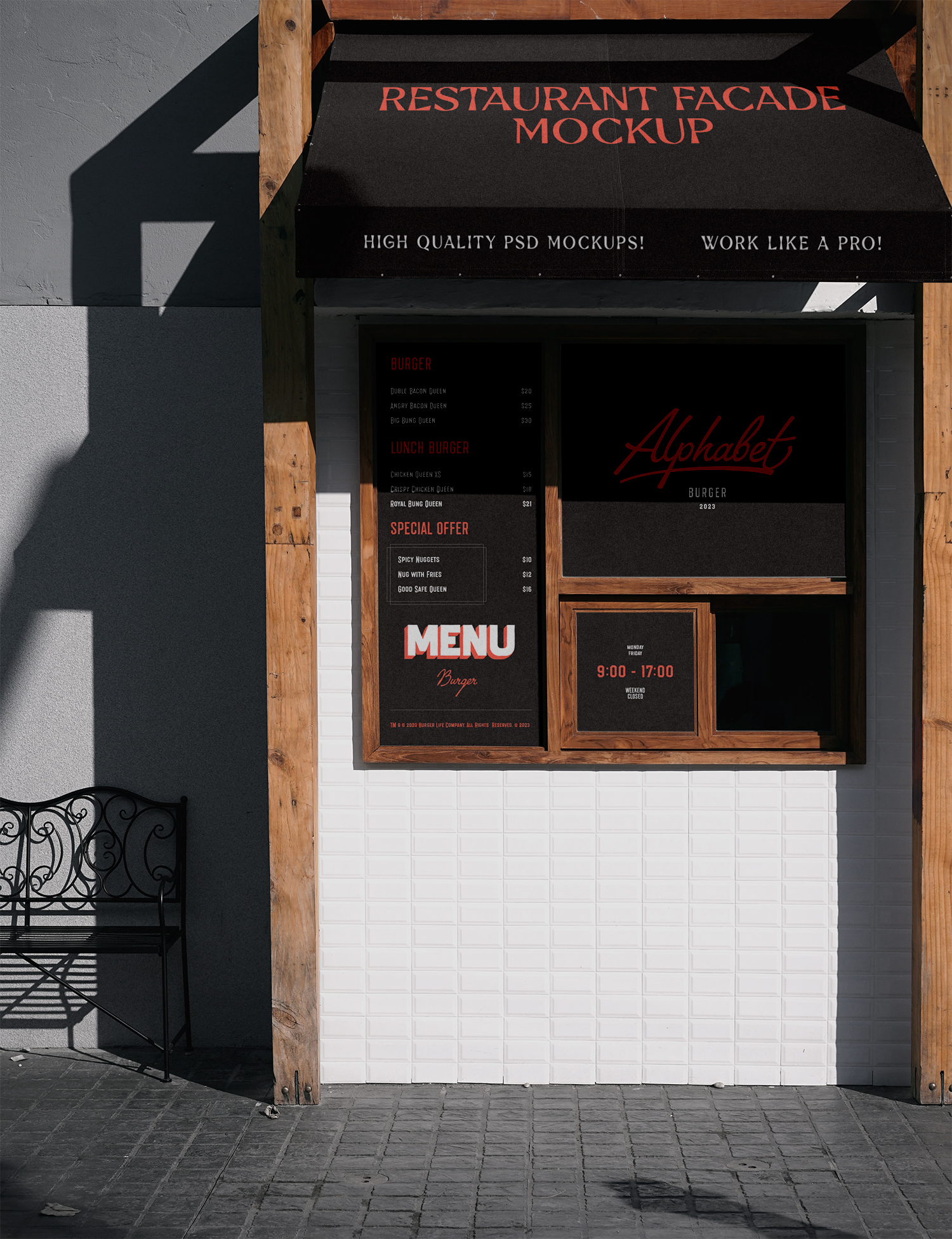 Restaurant Facade Free Mockup