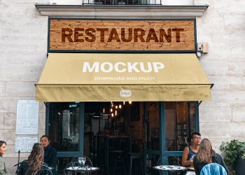 Restaurant Front Free Mockup