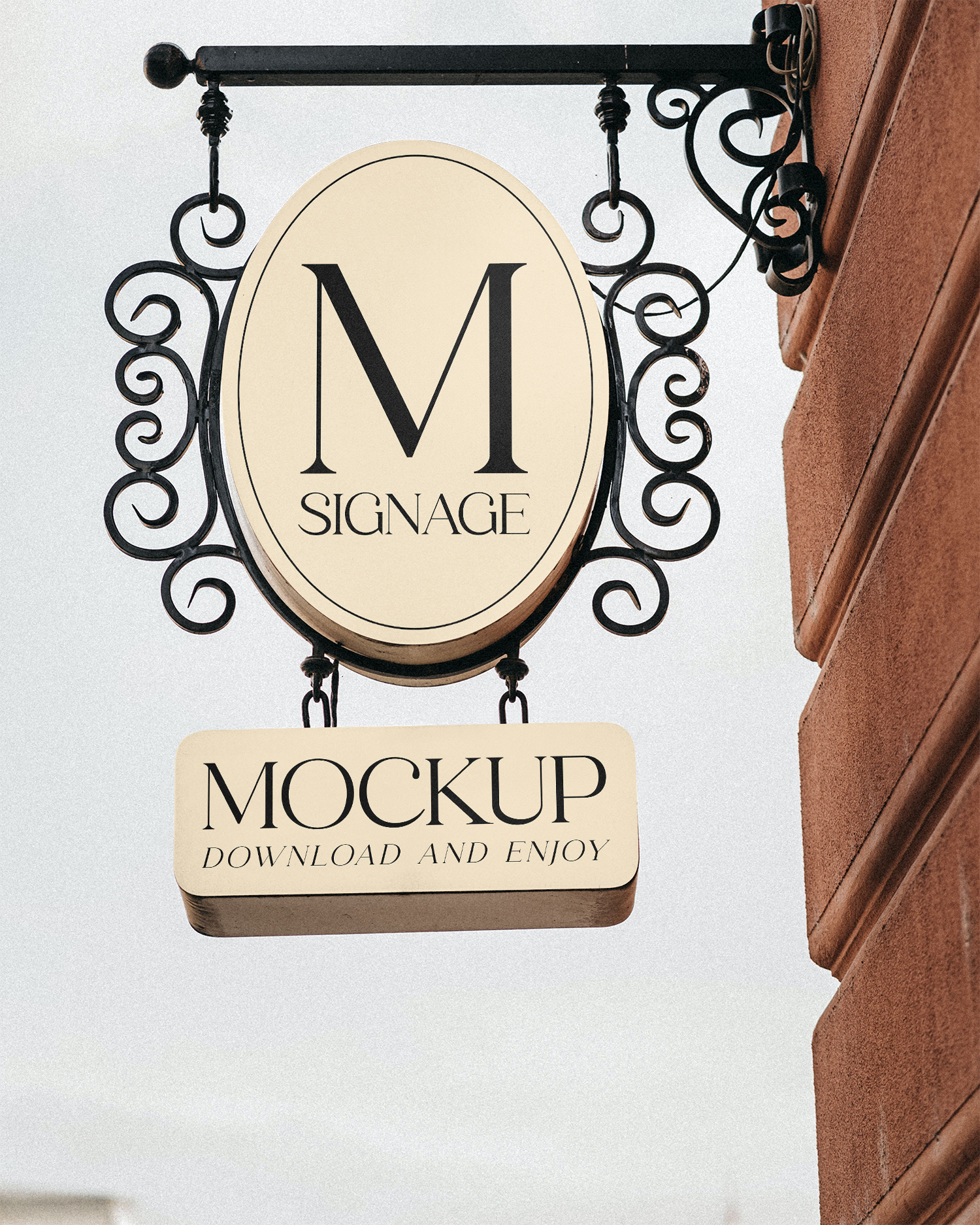 Rounded Signage Free Mockup
