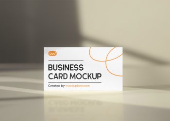 Standing Business Card Free Mockup
