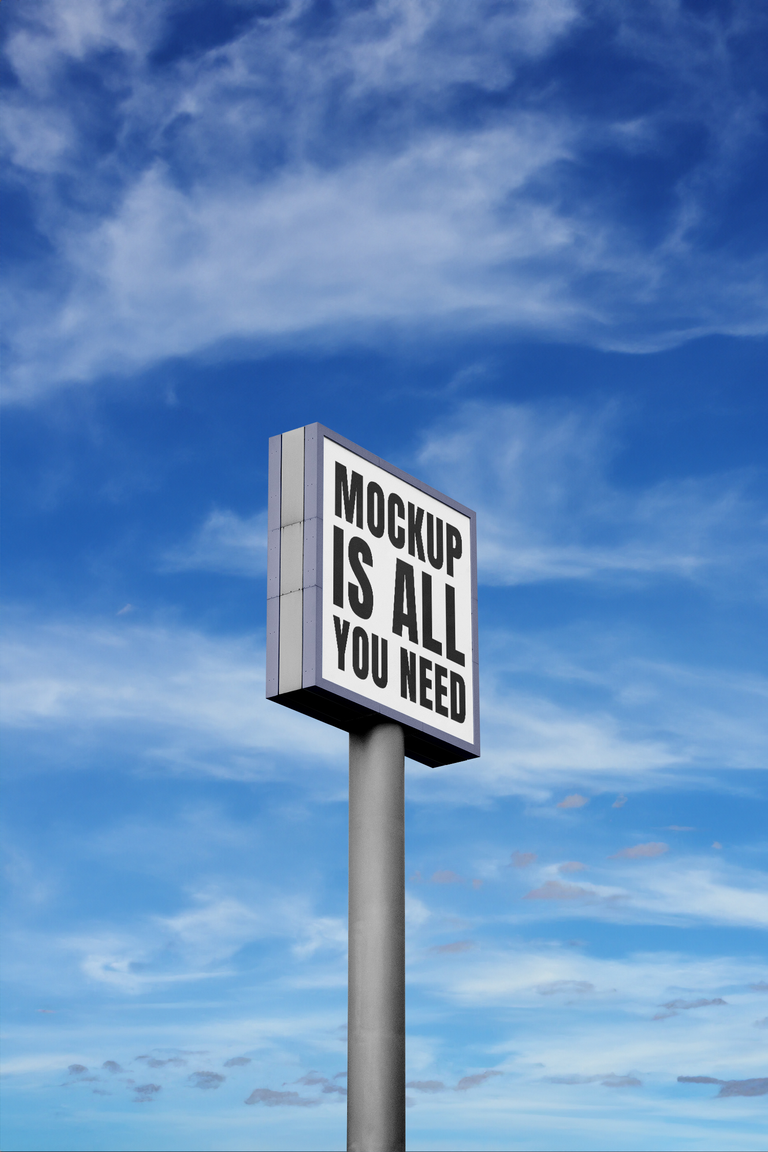 Standing Square Billboard Free Mockup