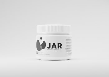 White Plastic Cosmetic Jar Free Mockups