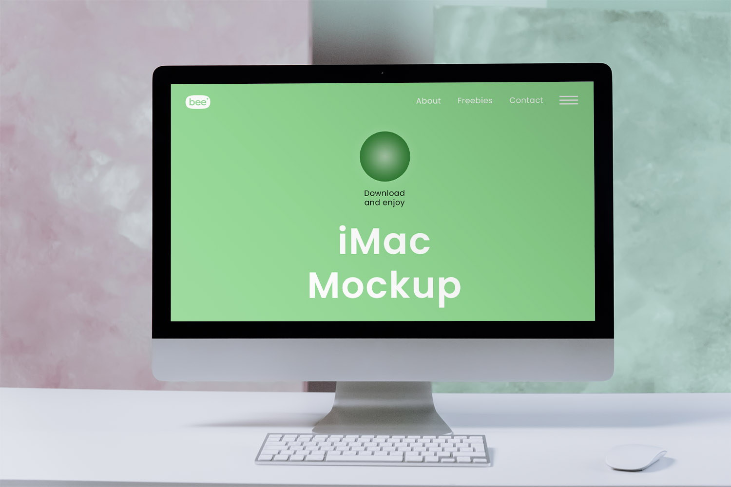 iMac Retina Screen Free Mockup