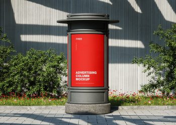 Advertising Column Free Mockup