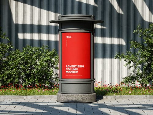 Advertising Column Free Mockup