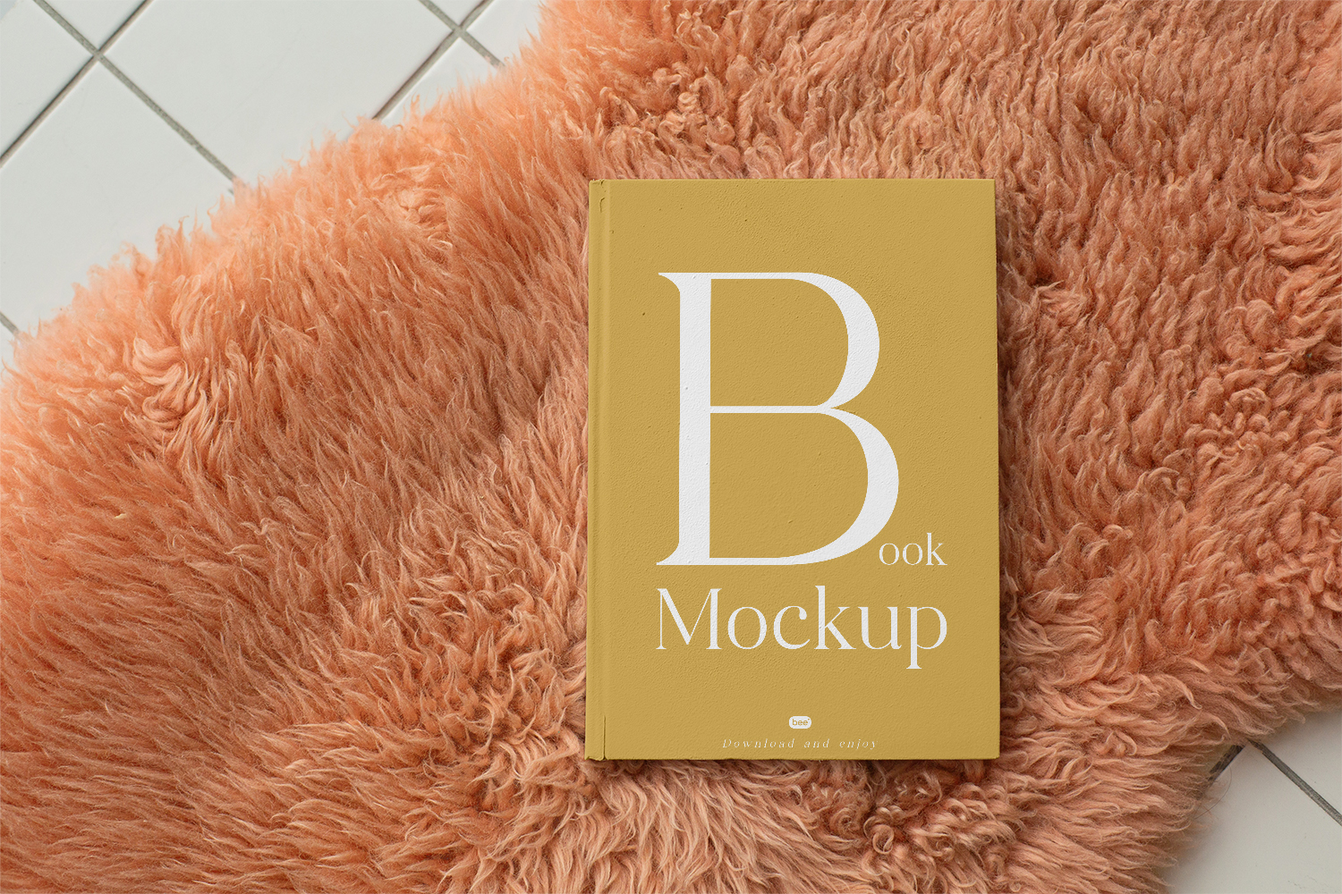 Book on Shaggy Blanket Free Mockup