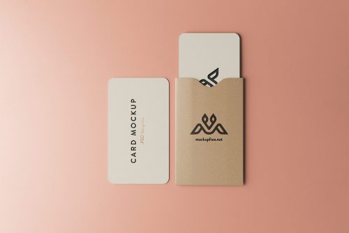 Business Card Sleeve Free Mockups