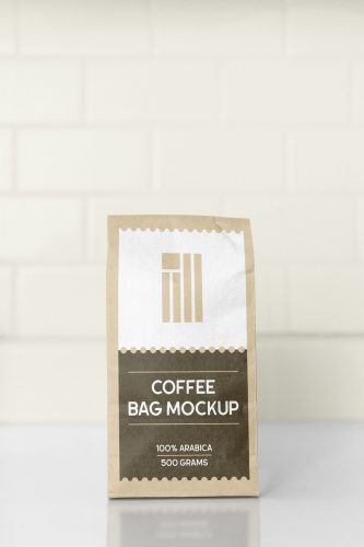 Eco Paper Coffee Bag Free Mockup