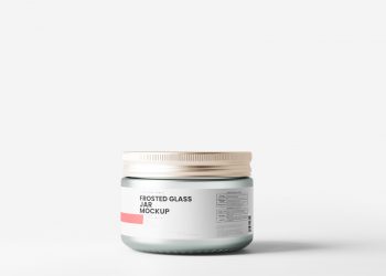 Frosted Glass Jar Free Mockup