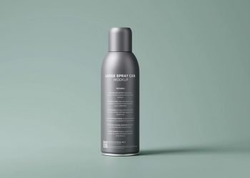 Large Cosmetic Spray Can Free Mockups
