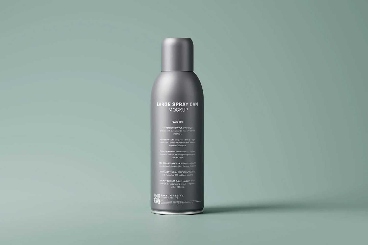 Large Cosmetic Spray Can Free Mockups