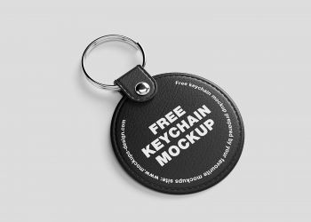 Leather Keychain Free Mockup