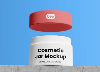 Open Cosmetic Jar Free Mockup