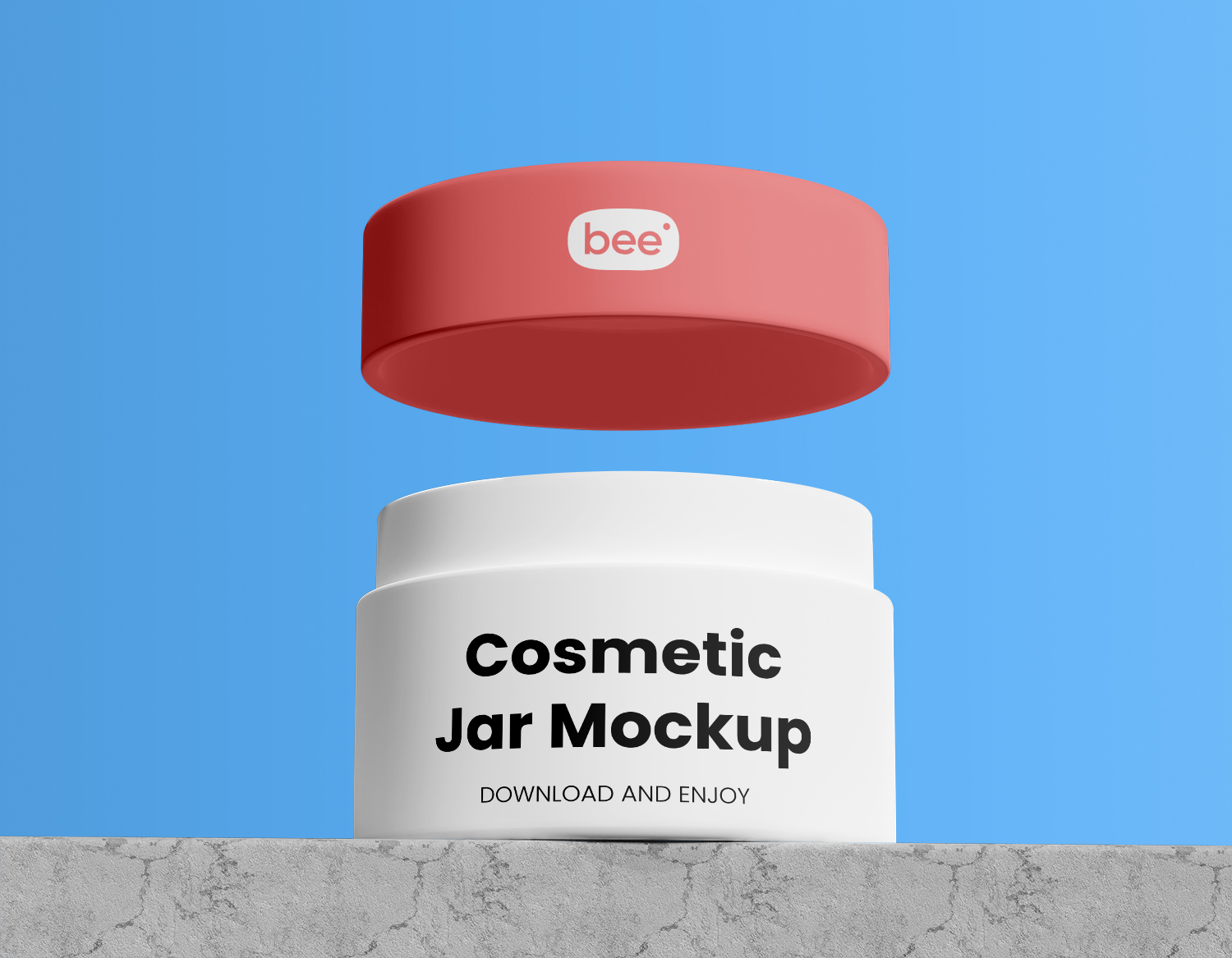 Open Cosmetic Jar Free Mockup