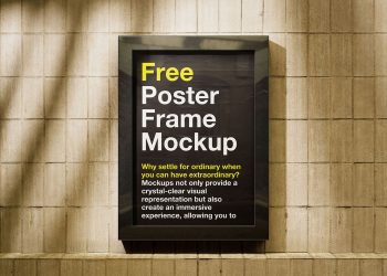 Poster in Black Frame Mockup