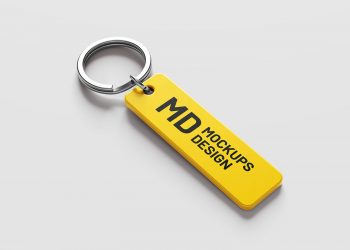 Rectangle Keychain Free Mockup