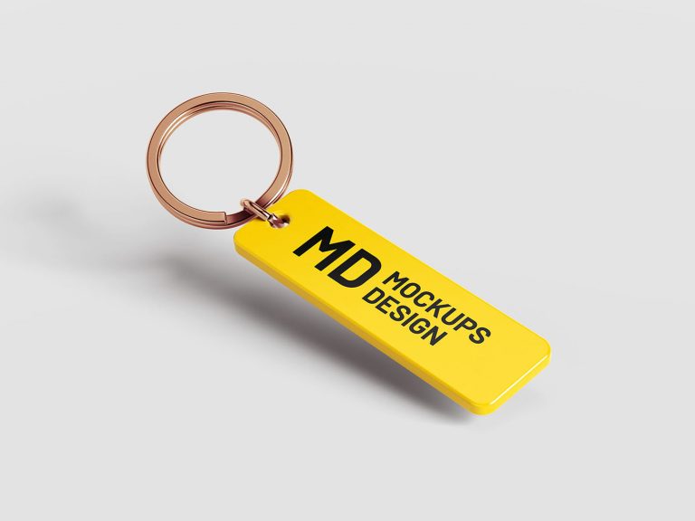 Rectangle Keychain Free Mockup | Free Mockup World