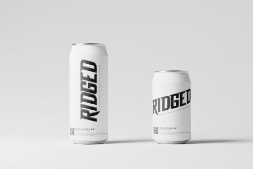 Ridged Aluminum Can Free Mockups