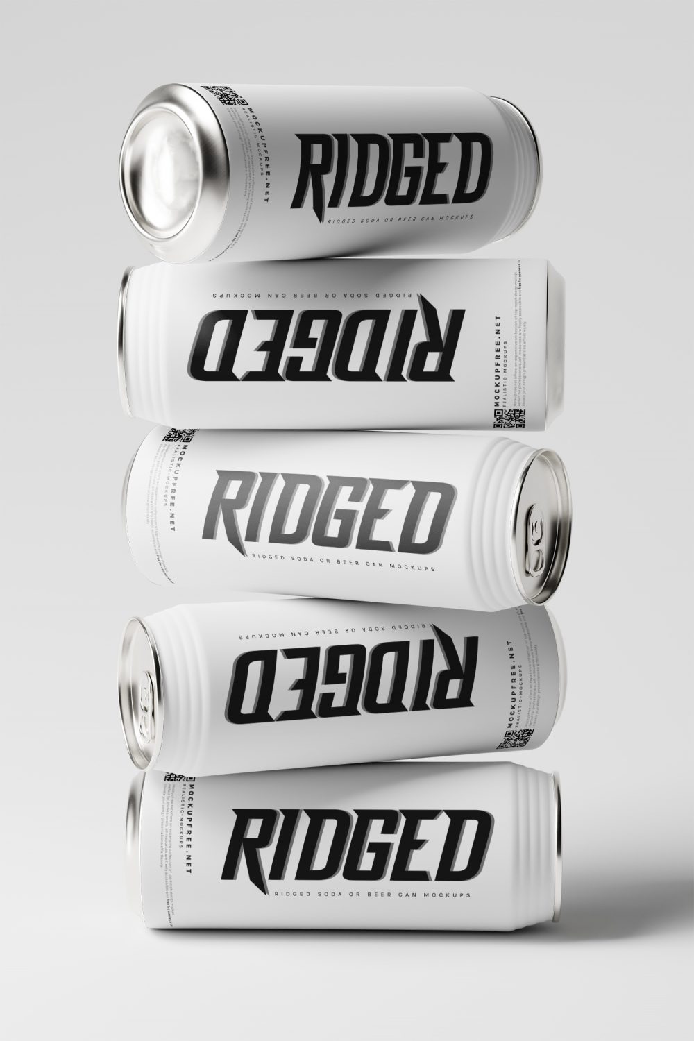 Ridged Aluminum Can Free Mockups