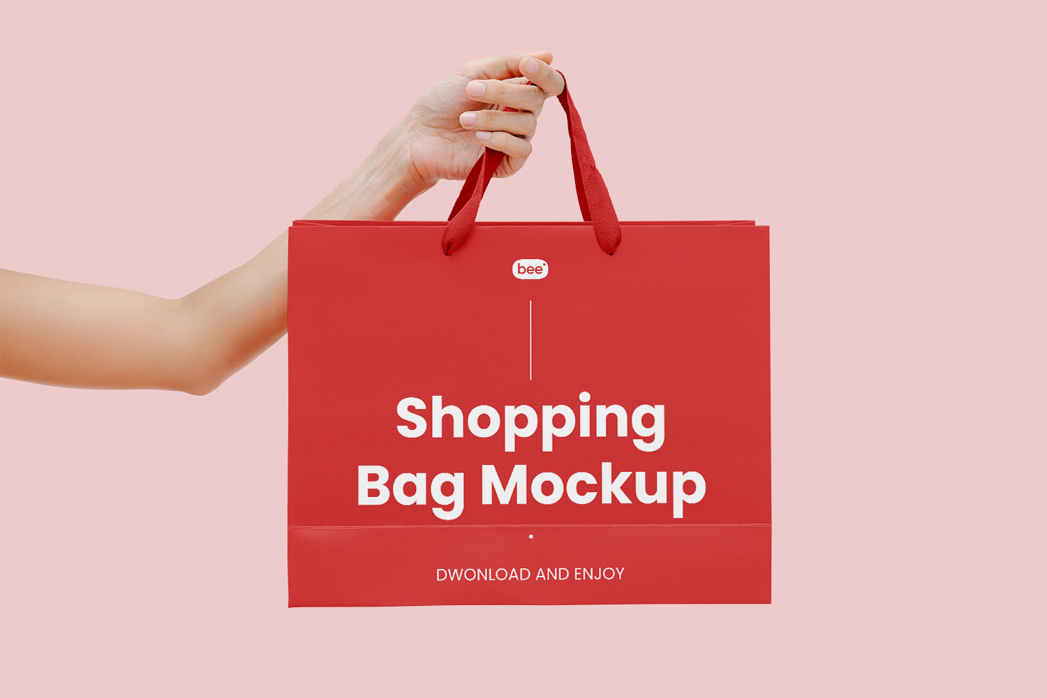 Shopping Bag in Hand Free Mockup