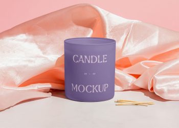 Small Candle Free Mockup