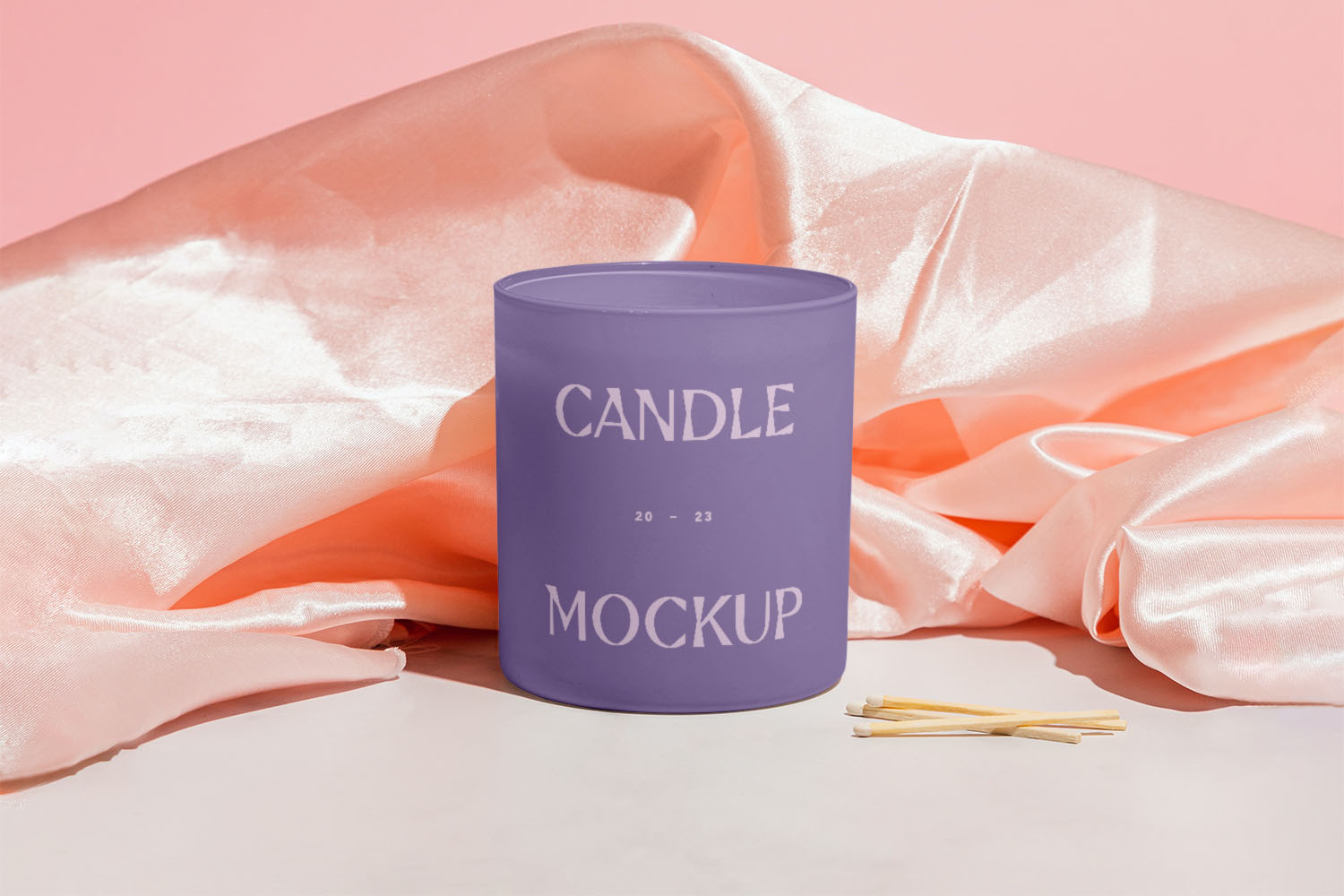 Small Candle Free Mockup