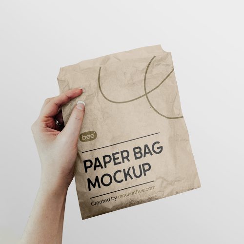 Square Food Bag Free Mockup