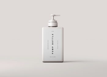 Square Pump Bottle Free Mockups