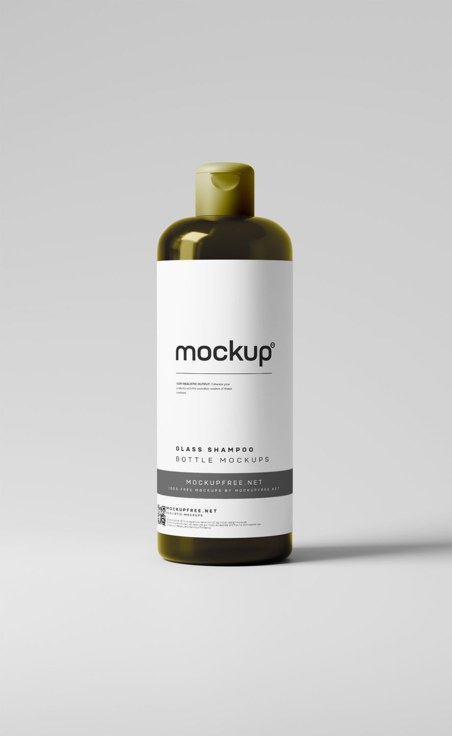 Glass Shampoo or Body Wash Bottle Free Mockups