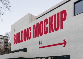 Building Wall Free Mockup