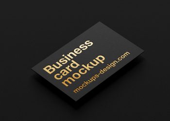 Business Cards with Metallic Foil Free Mockup