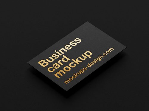 Business Cards with Metallic Foil Free Mockup