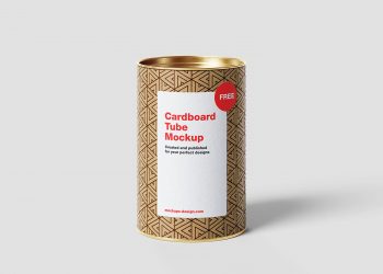 Cardboard Tube Free Mockup