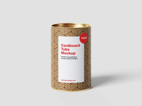 Cardboard Tube Free Mockup