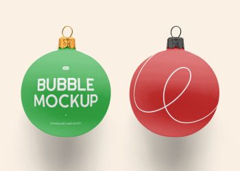 Christmas Baubles Free Mockup