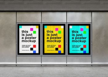 Citylight Poster Frames Free Mockup