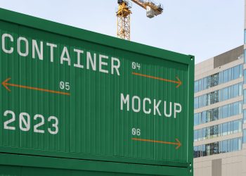 Construction Container Free Mockup