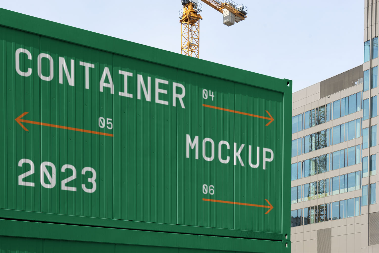 Construction Container Free Mockup