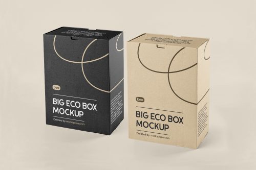 Double Big Box Mockup