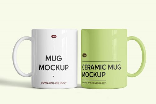 Double Mug Free Mockup