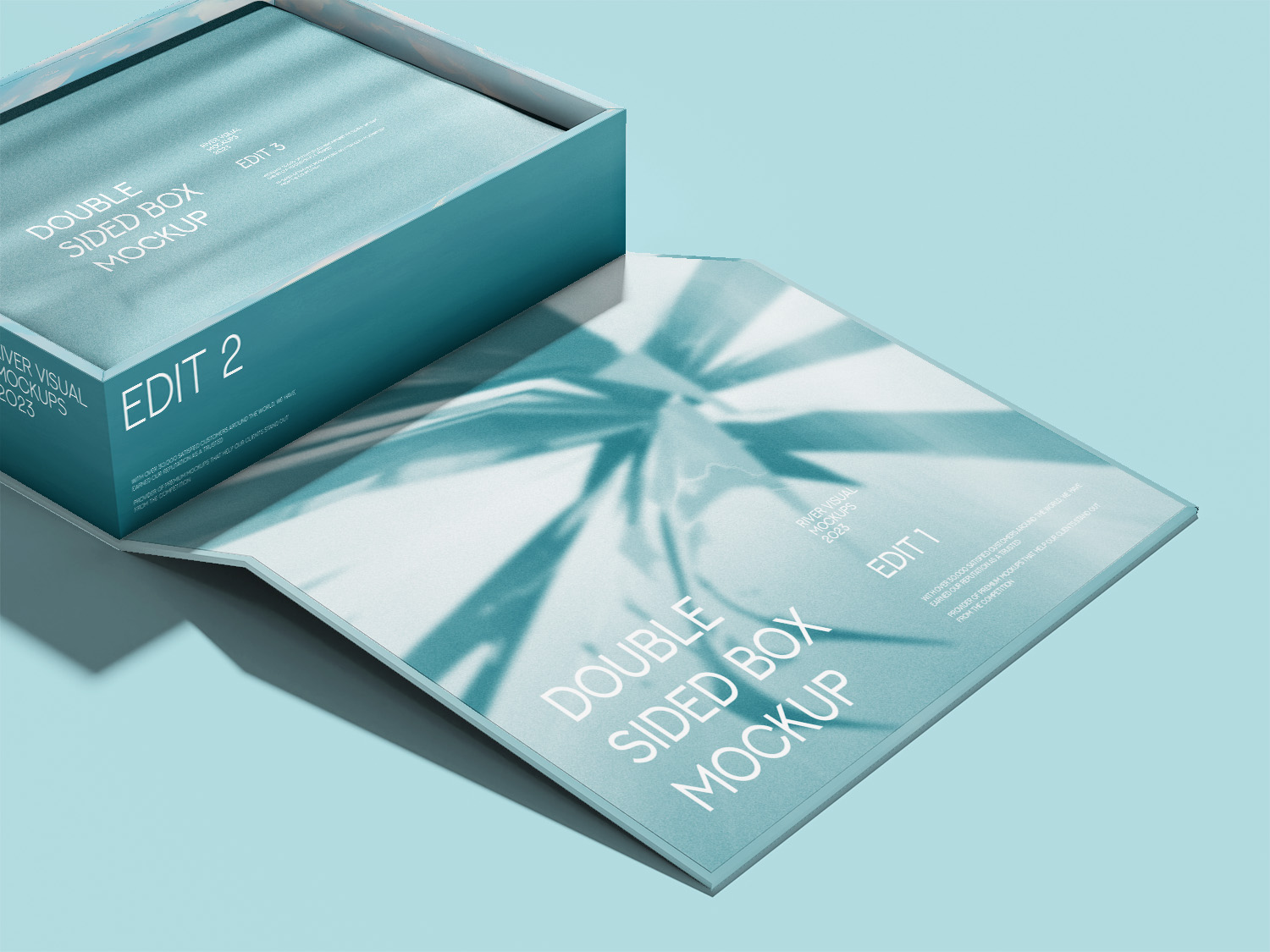 Double Sided Packaging Box Free Mockup