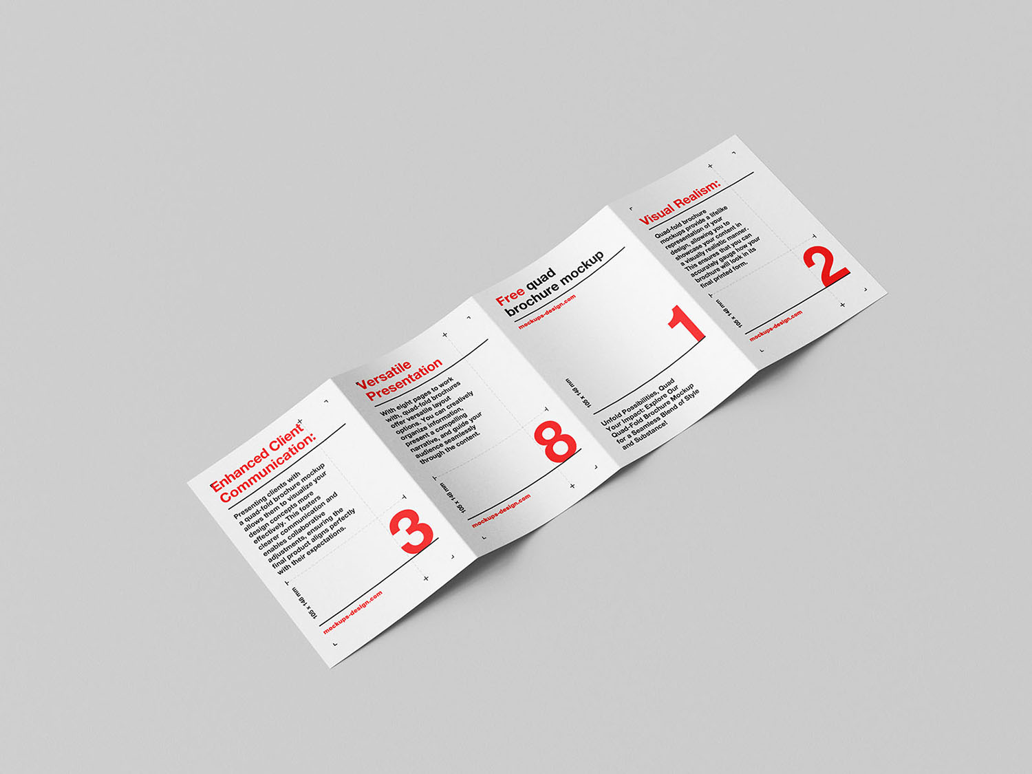 Four A5 Fold Flyer Free Mockup