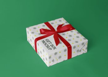 Gift Box Free Mockup