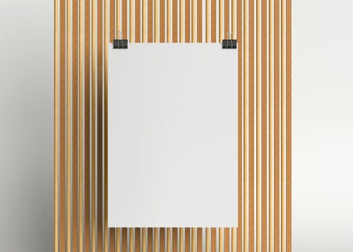 Hanging Paper Poster Free Mockup