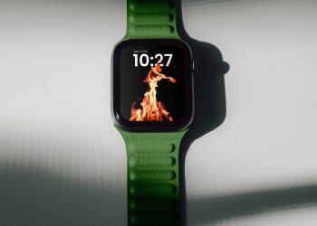 Lying Apple Watch Free Mockup