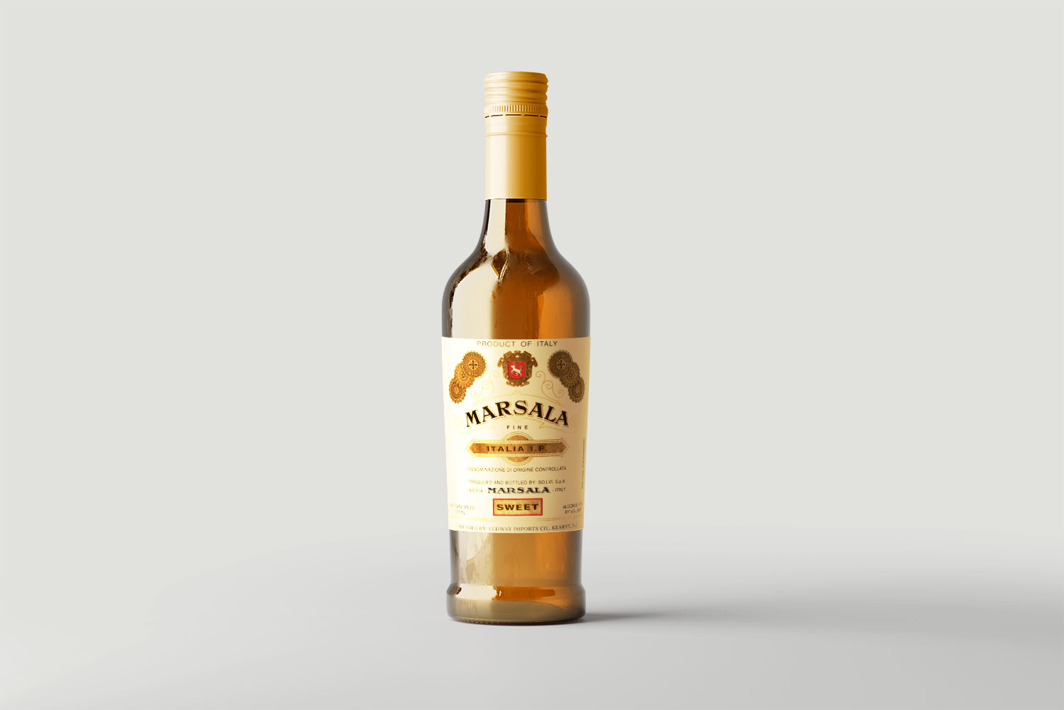 Marsala Wine Bottle Free Mockup