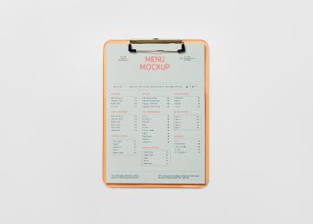 Menu Clipboard Free Mockup