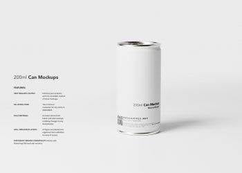 Minimalistic Aluminum Can Free Mockups