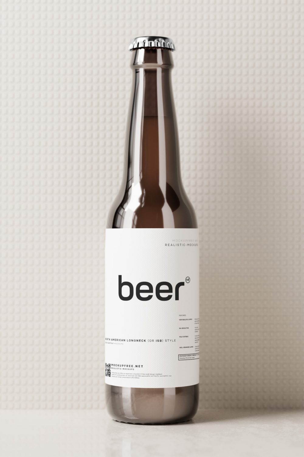 North American Long-neck Style Beer Bottle Free Mockups